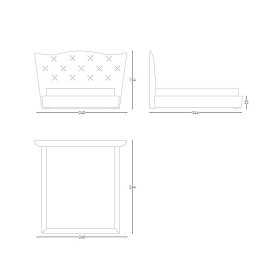Кровать BED MEMENTO (INNER SIZE FOR SPRING CM 160*190 NOT INCLUDED)