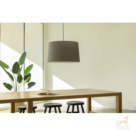 Подвесной светильник WINDSOR COLGANTE SIMPLE черный/серый абажур 3xE27 Подвесной светильник WINDSOR COLGANTE SIMPLE черный/серый абажур 3xE27