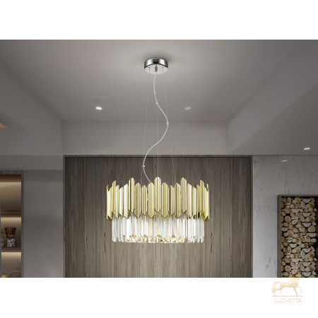 Люстра Tiara 6L хром-золотой Люстра Tiara 6L хром-золотой