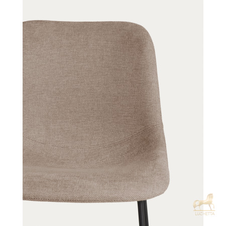 Стул Zahara из коричневой синели с черными стальными ножками Стул Zahara из коричневой синели с черными стальными ножками