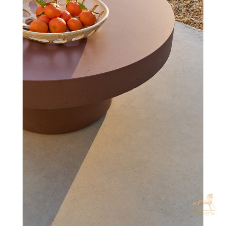 Aiguablava Журнальный столик терракотовый цементный Ø90 см Aiguablava Журнальный столик терракотовый цементный Ø90 см