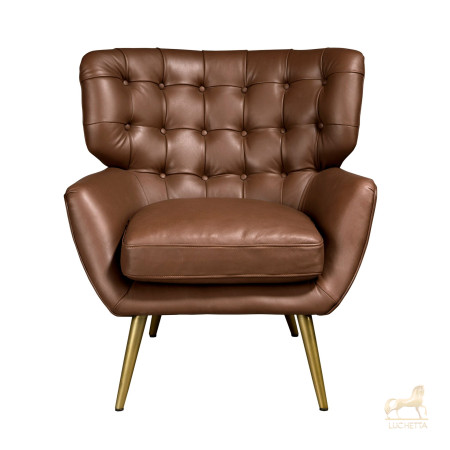 Кресло Chester 5165 из темно-коричневой кожи Кресло Chester 5165 из темно-коричневой кожи