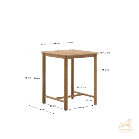 Sori Уличный стол из акации 78 x 78 см Sori Уличный стол из акации 78 x 78 см