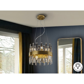 Люстра Grace 10L золотистая