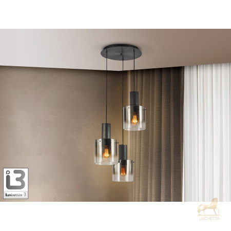 Люстра Venize 3L черный/дымчатый Люстра Venize 3L черный/дымчатый