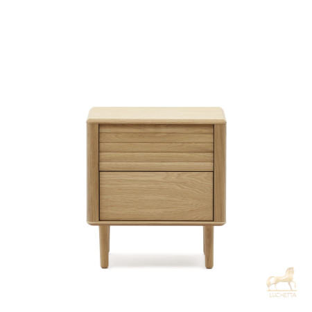 Lenon Тумбочка с 2 ящиками из шпона дуба 50 x 55 см Lenon Тумбочка с 2 ящиками из шпона дуба 50 x 55 см