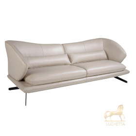 Диван 3-х местный 6146/KF2157-3P-M5652 кожаный с декоративными подушками