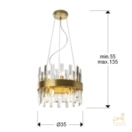 Люстра Grace 10L золотистая Люстра Grace 10L золотистая