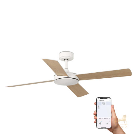 Потолочный вентилятор MALLORCA DC Ш1320MM белый 4P белый клен TUYA Потолочный вентилятор MALLORCA DC Ш1320MM белый 4P белый клен TUYA