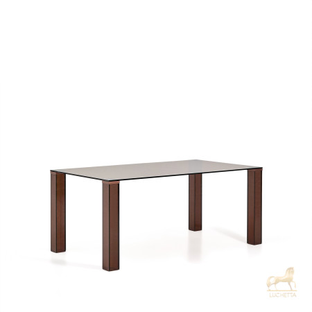 Стол Adularia из коричневого закаленного стекла 160 x 90 см Стол Adularia из коричневого закаленного стекла 160 x 90 см