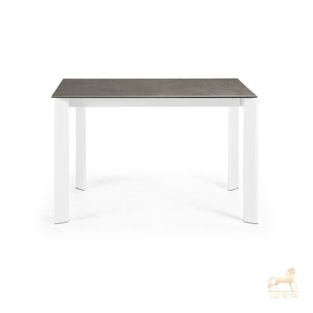 Стол Atta 120 (180) x80 белые ножки керамика Vulcano Ash Стол Atta 120 (180) x80 белые ножки керамика Vulcano Ash
