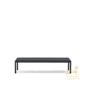 Журнальный столик Sorells из серого алюминия 63 x 149 см