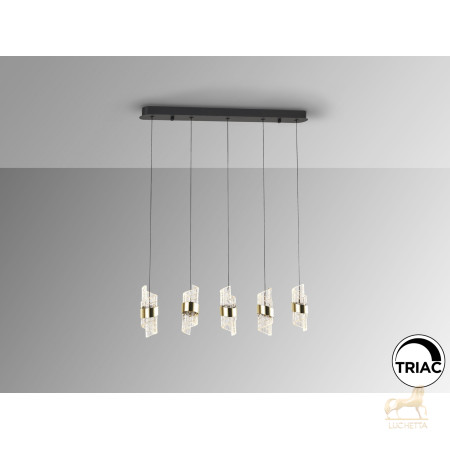 Люстра Iliada 5L черно-золотая Люстра Iliada 5L черно-золотая