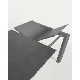 Стол Atta 160 (220) x90 графит керамический