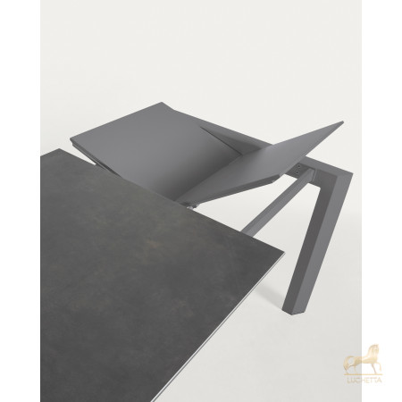 Стол Atta 160 (220) x90 графит керамический Стол Atta 160 (220) x90 графит керамический