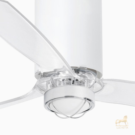 Потолочный вентилятор Mini Tube Fan LED мат. белый/прозрачный 128 см Потолочный вентилятор Mini Tube Fan LED мат. белый/прозрачный 128 см
