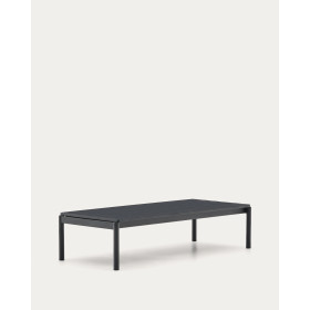 Журнальный столик Sorells из серого алюминия 63 x 149 см