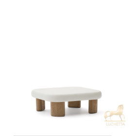 Журнальный столик Labra из цемента и акации 80 x 80 см