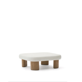 Журнальный столик Labra из цемента и акации 80 x 80 см