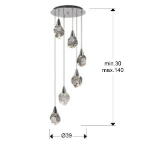 Люстра Aquaria 6L хром