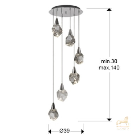 Люстра Aquaria 6L хром Люстра Aquaria 6L хром