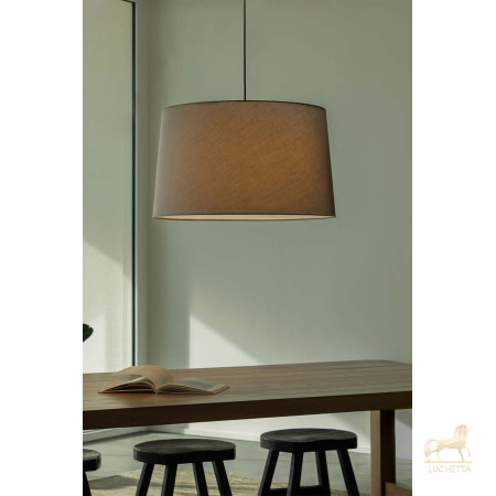 Подвесной светильник WINDSOR COLGANTE SIMPLE черный/серый абажур 3xE27 Подвесной светильник WINDSOR COLGANTE SIMPLE черный/серый абажур 3xE27