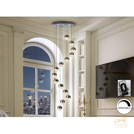 Подвесной светильник Sphere LED 14L Ø51 DIM BLUETOOTH хром Подвесной светильник Sphere LED 14L Ø51 DIM BLUETOOTH хром