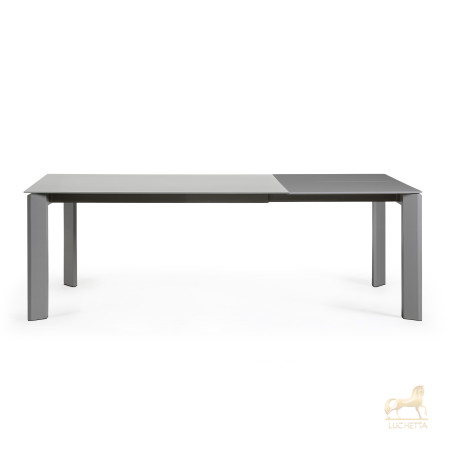 Стол Atta 160 (220) x90 антрацит, темно-серый, стекло Стол Atta 160 (220) x90 антрацит, темно-серый, стекло
