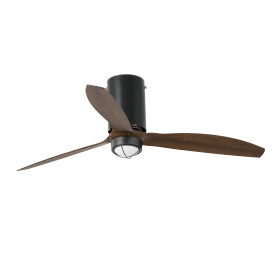 Потолочный вентилятор Mini Tube Fan LED мат. белый/деревянный