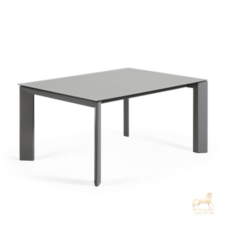 Стол Atta 160 (220) x90 антрацит, темно-серый, стекло Стол Atta 160 (220) x90 антрацит, темно-серый, стекло