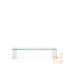 Журнальный столик Adularia из стекла прозрачного цвета 140 x 60