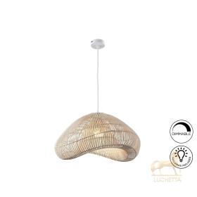 Sabah Подвесной светильник из белого ротанга