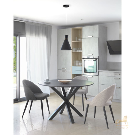 ARYA Круглый Ø 119 cm MDF стол со стальными черными ножками ARYA Круглый Ø 119 cm MDF стол со стальными черными ножками