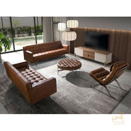 Кресло из темно-коричневой кожи модель 5161 Кресло из темно-коричневой кожи модель 5161