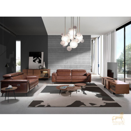 Диван 2-х местный 5319-2P-M1595 /6116 с реклайнером коричневый Диван 2-х местный 5319-2P-M1595 /6116 с реклайнером коричневый