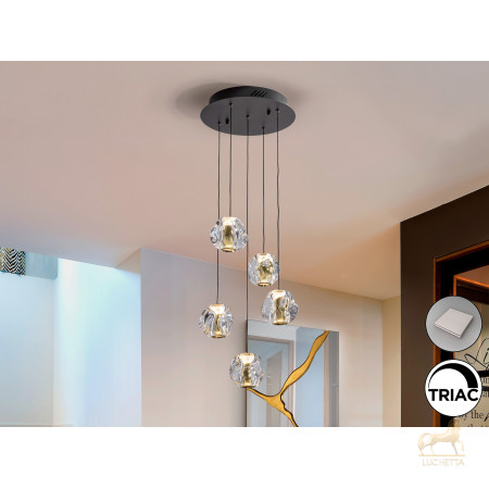 Люстра Zaria 5L- черный/золотой D30 DIM Люстра Zaria 5L- черный/золотой D30 DIM