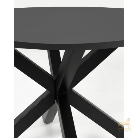 ARYA Круглый Ø 119 cm MDF стол со стальными черными ножками ARYA Круглый Ø 119 cm MDF стол со стальными черными ножками