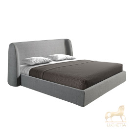 Кровать 7145 из темно-серой ткани