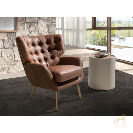 Кресло Chester 5165 из темно-коричневой кожи Кресло Chester 5165 из темно-коричневой кожи