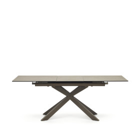 Atminda Раздвижной стол из керамики и стали с коричневой отделкой 160 (210) x 90 см