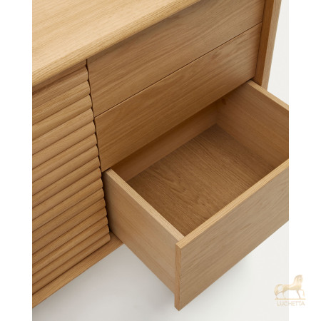 Lenon Сервант с 1 дверцей и 3 ящиками из шпона дуба 105 x 84 см Lenon Сервант с 1 дверцей и 3 ящиками из шпона дуба 105 x 84 см
