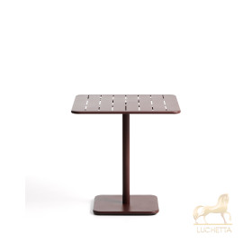 Уличный стол Brai из оцинкованной стали бордового цвета, 70 x 70 см