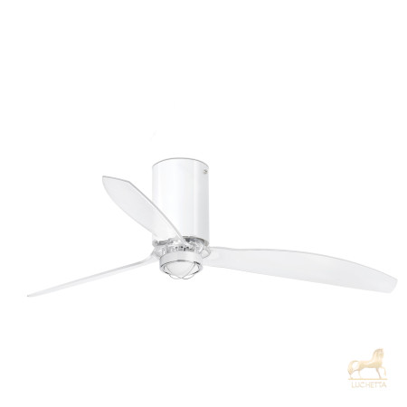 Потолочный вентилятор Mini Tube Fan LED белый/прозрачный 128 см Потолочный вентилятор Mini Tube Fan LED белый/прозрачный 128 см