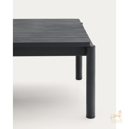 Журнальный столик Sorells из серого алюминия 63 x 149 см Журнальный столик Sorells из серого алюминия 63 x 149 см