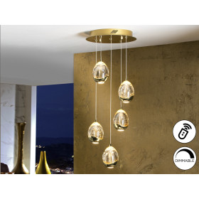 Люстра Rocio LED 5L DIM золотая