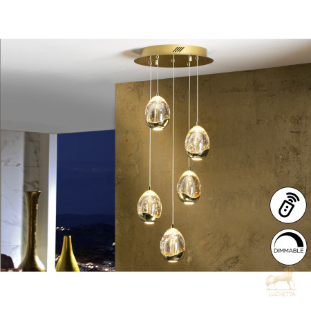 Люстра Rocio LED 5L DIM золотая Люстра Rocio LED 5L DIM золотая