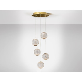 Люстра Austral LED 5L Ø32 золото