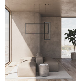 Подвесной светильник Frame 120x50 см черный