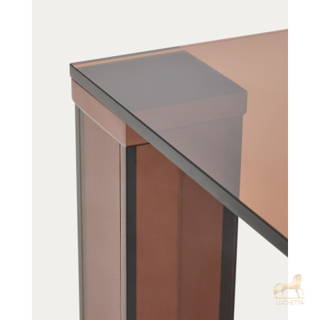 Стол Adularia из коричневого закаленного стекла 160 x 90 см Стол Adularia из коричневого закаленного стекла 160 x 90 см