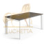 Стол Atta 160 (220)x90 керамика Vulcano Ash, белые ножки Стол Atta 160 (220)x90 керамика Vulcano Ash, белые ножки